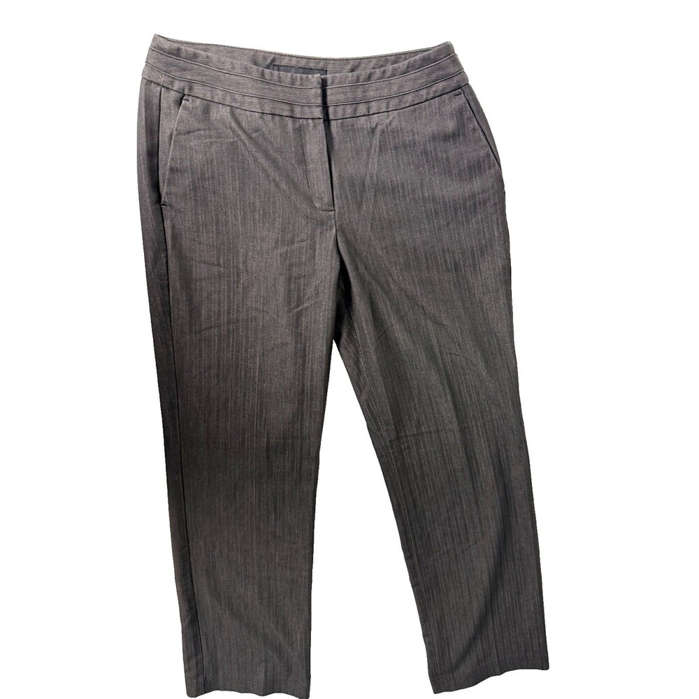 Sharagano Womens 6 Gray Dress Pants Straight Leg Career Trousers